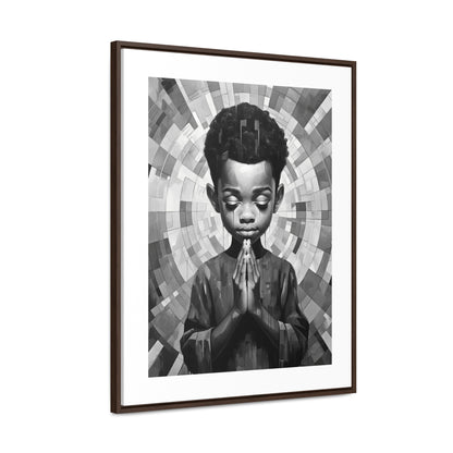 Radiance of Grace - Framed Canvas b&w Wall Art