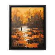 Solitude's Wisdom - Framed Canvas Wall Art