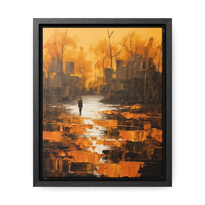 Solitude's Wisdom - Framed Canvas Wall Art