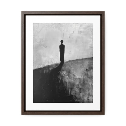 Alone, not Lonely - Framed Canvas Wall b&w Art