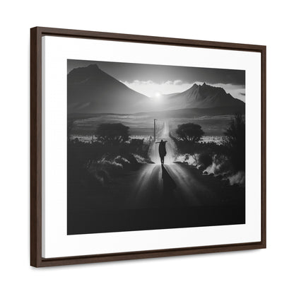 'Not without purpose' - Framed Canvas b&w Wall Art