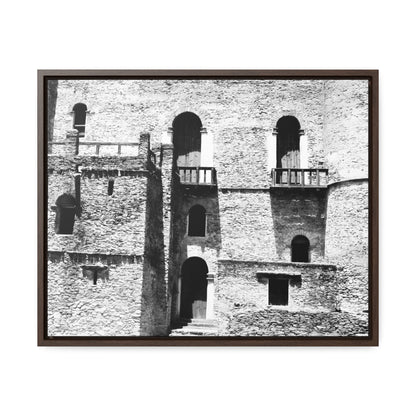 Whispers in Stone - Framed Canvas Photography b&w