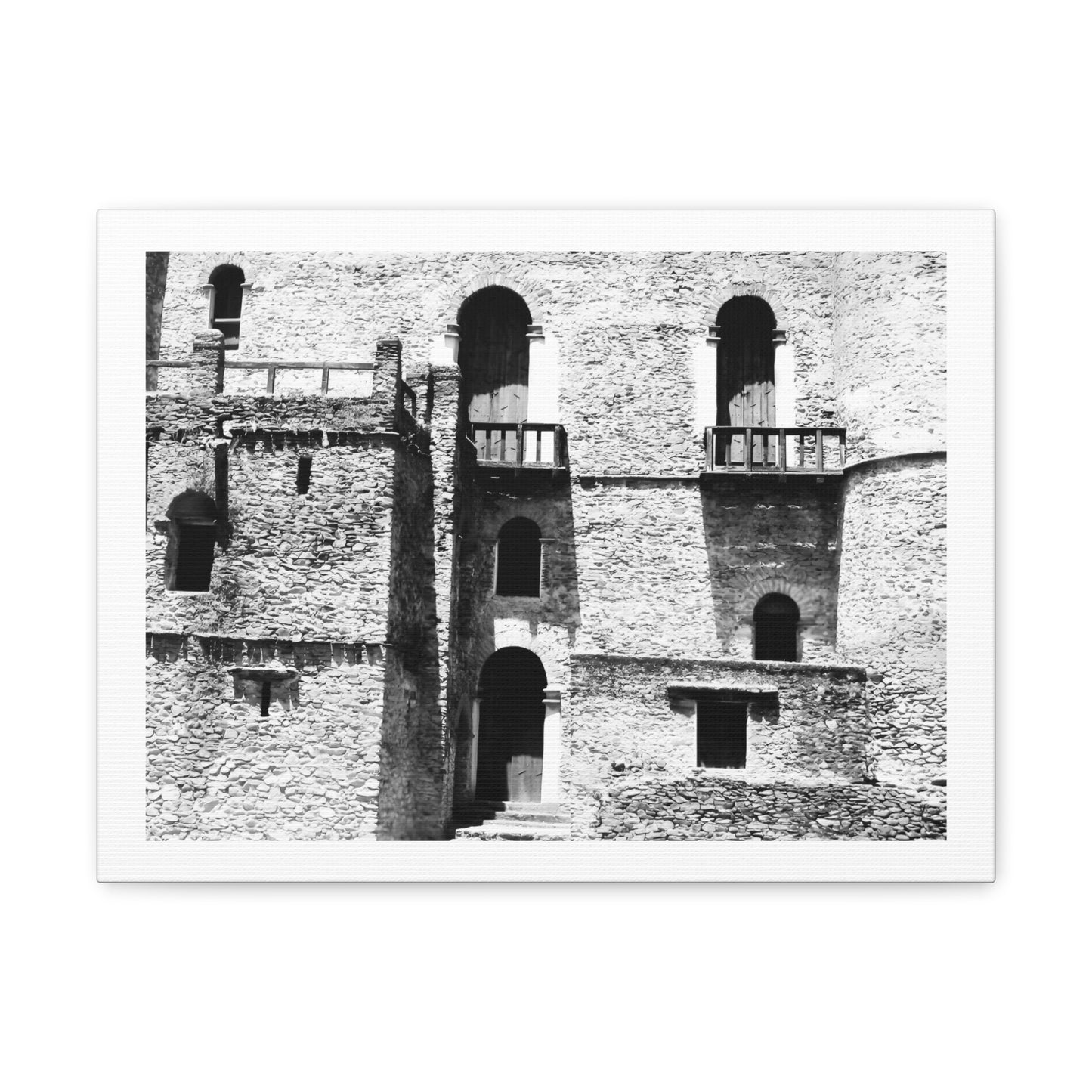Whispers in Stone - Canvas Photography b&w
