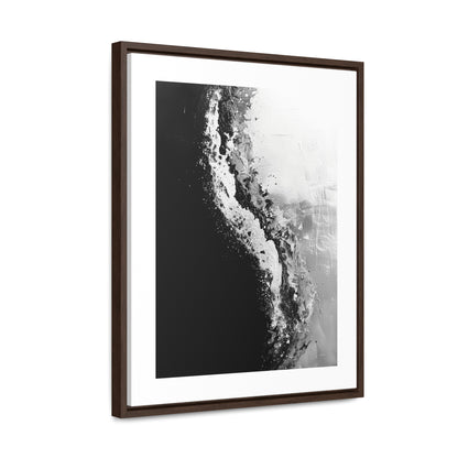 Yin Yang Shore - Framed Canvas b&w Wall Art