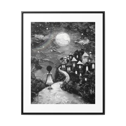 Path to Abundance I - Framed Canvas b&w Wall Art