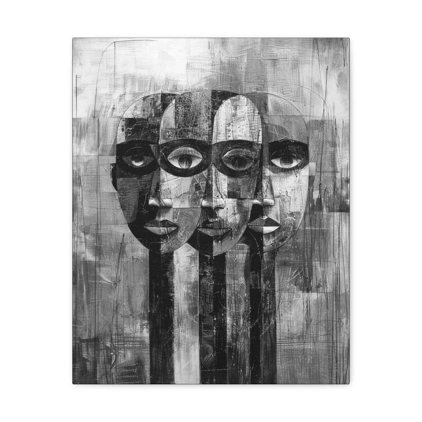 Beneath the Veil - Canvas b&w Wall Art