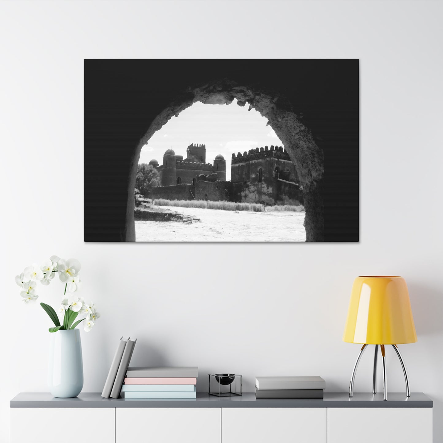 Through the Lion's Jaws - Canvas Photography b&w