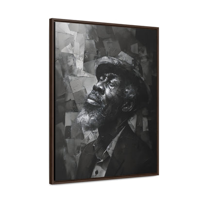 Gratitude's Whisper ተመስገን አምላኬ - Framed Canvas b&w Wall Art