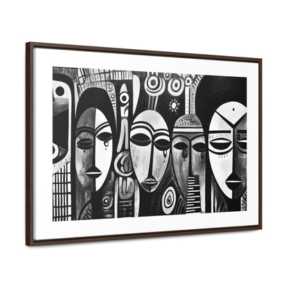 Journeys Anew - Framed Canvas b&w Wall Art