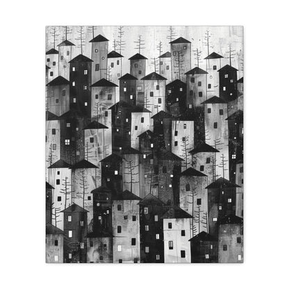 City of Inner Heights - Canvas b&w Wall Art
