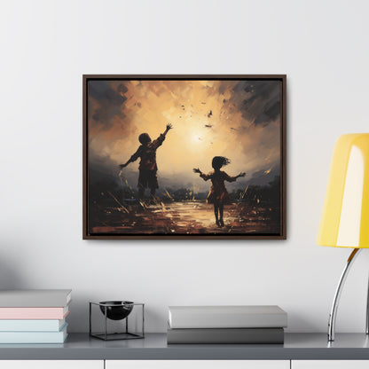 Playing with Light - Framed Canvas Wall Art