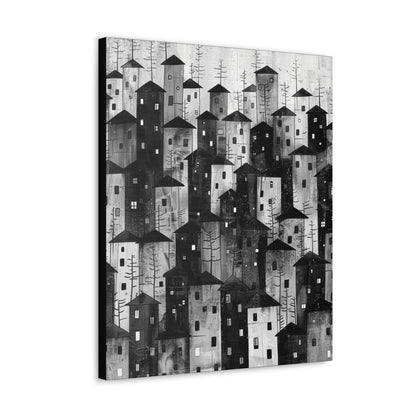 City of Inner Heights - Canvas b&w Wall Art