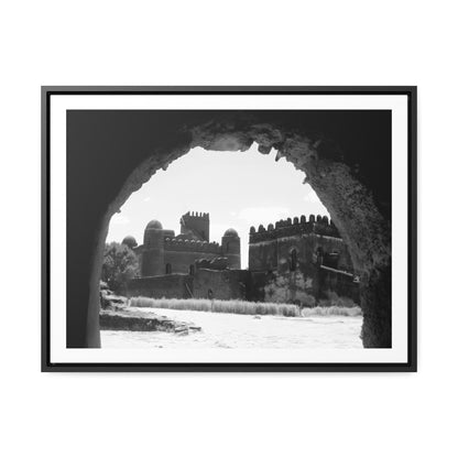Through the Lion's Jaws - Framed Canvas Photography b&w