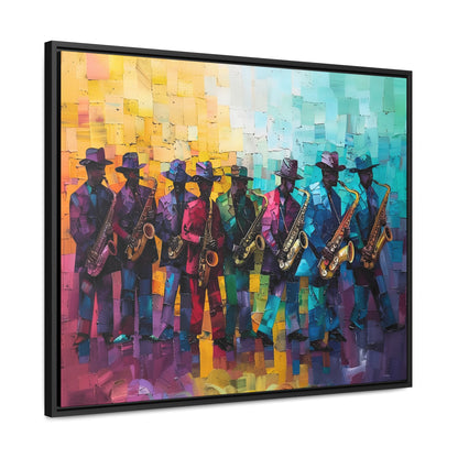 Sax Clan Harmony - Framed Canvas Wall Art