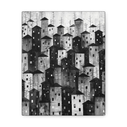 City of Inner Heights - Canvas b&w Wall Art