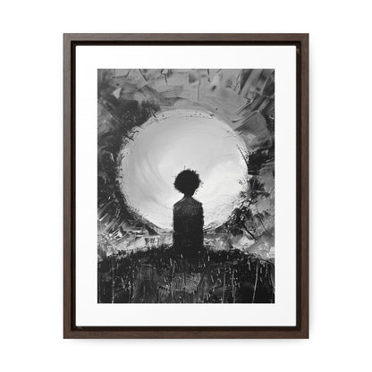 A Dawn of Promise - Framed Canvas b&w Wall Art