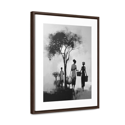 Baskets of Bond and Grace - Framed Canvas b&w Wall Art