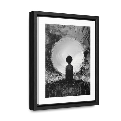 A Dawn of Promise - Framed Canvas b&w Wall Art