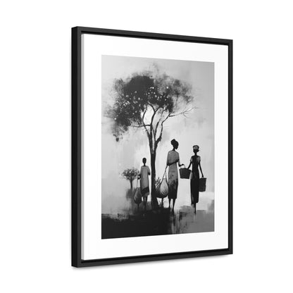 Baskets of Bond and Grace - Framed Canvas b&w Wall Art