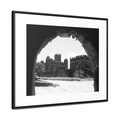 Through the Lion's Jaws - Framed Canvas Photography b&w
