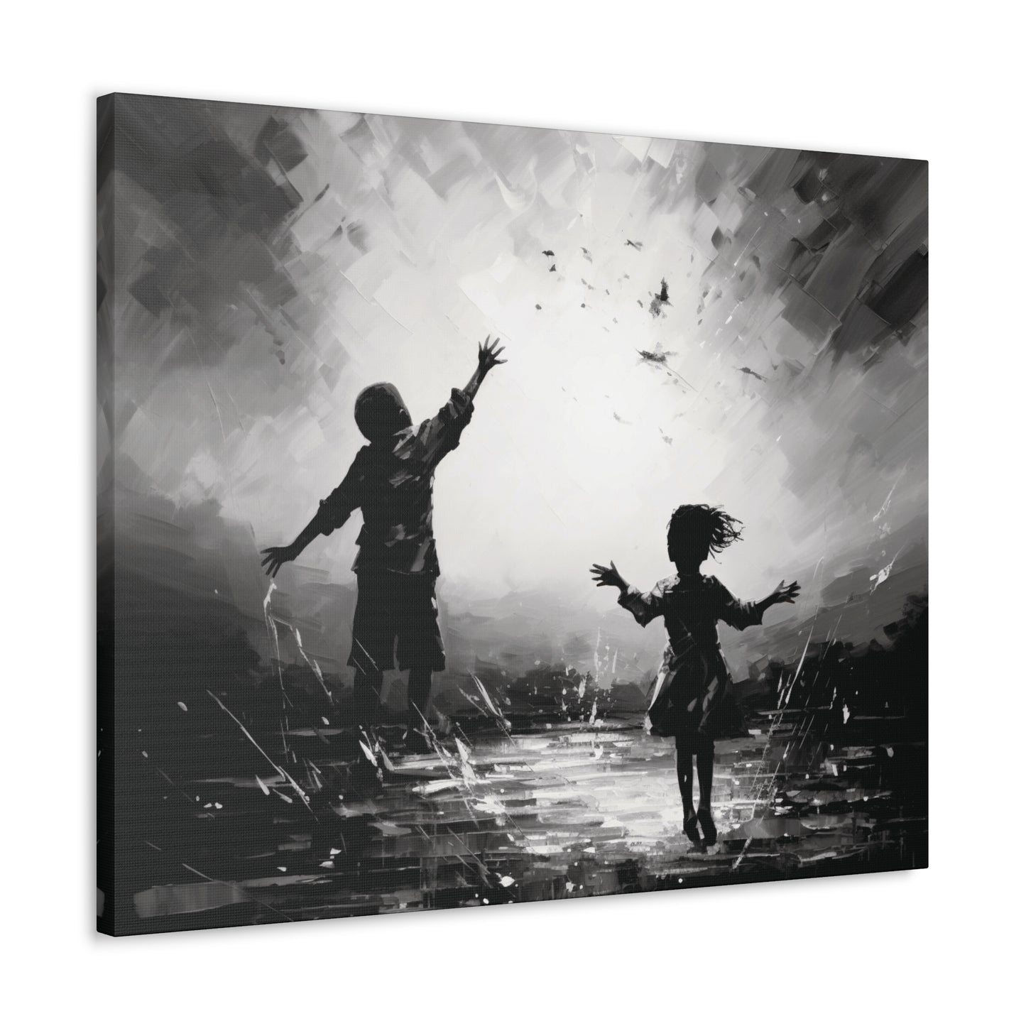 Playing with Light - Canvas b&w Wall Art