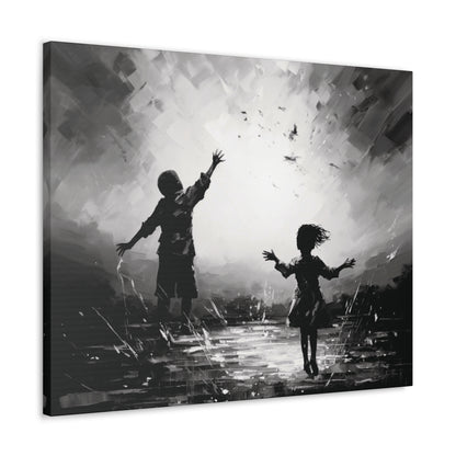 Playing with Light - Canvas b&w Wall Art