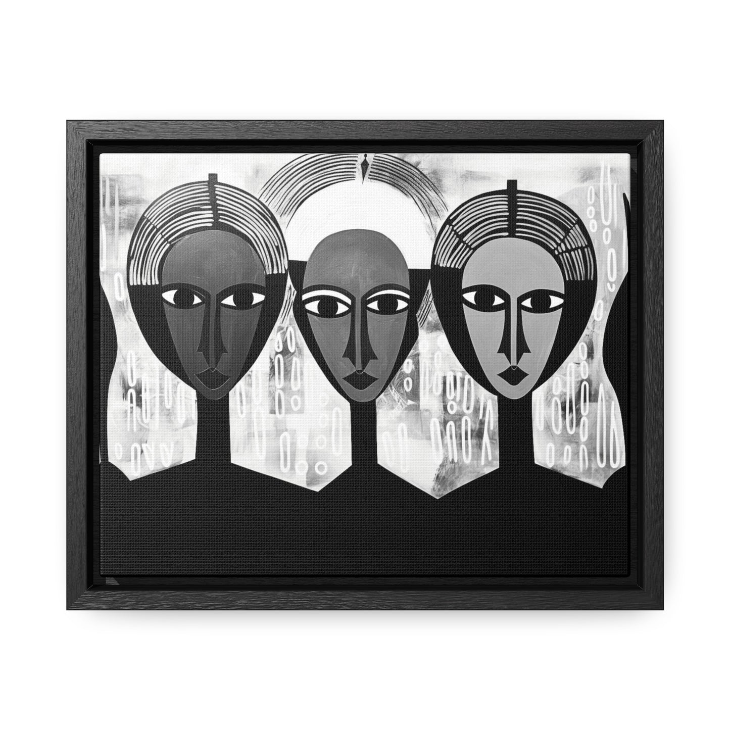 Guardian Angels - Framed Canvas b&w Wall Art