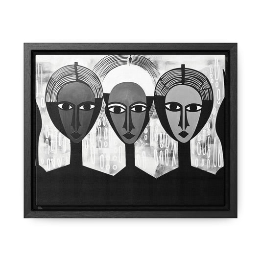 Guardian Angels - Framed Canvas b&w Wall Art