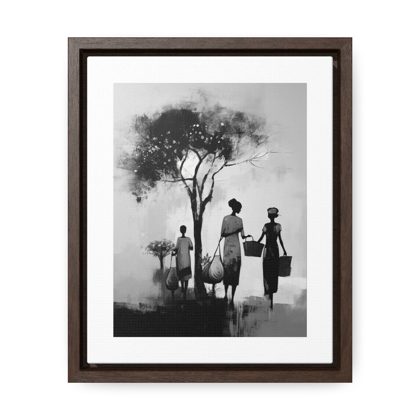 Baskets of Bond and Grace - Framed Canvas b&w Wall Art