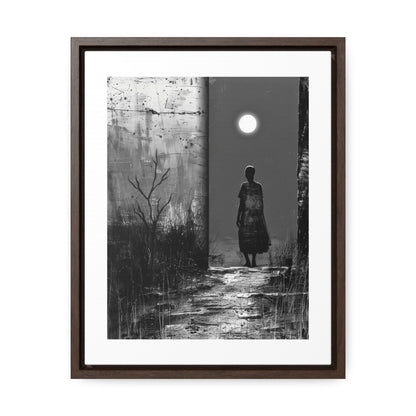 Turned the Corner - Framed Canvas b&w Wall Art