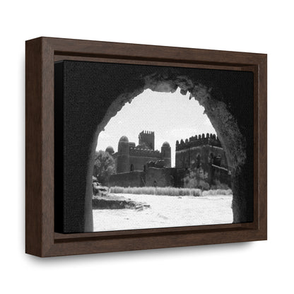 Through the Lion's Jaws - Framed Canvas Photography b&w