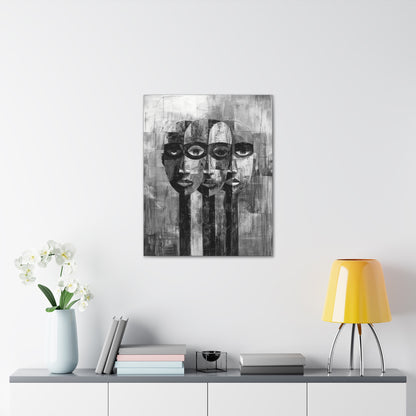 Beneath the Veil - Canvas b&w Wall Art