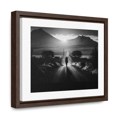'Not without purpose' - Framed Canvas b&w Wall Art
