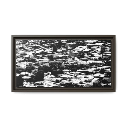 The Hood: a Mercato Mosaic - Framed Canvas b&w Photography