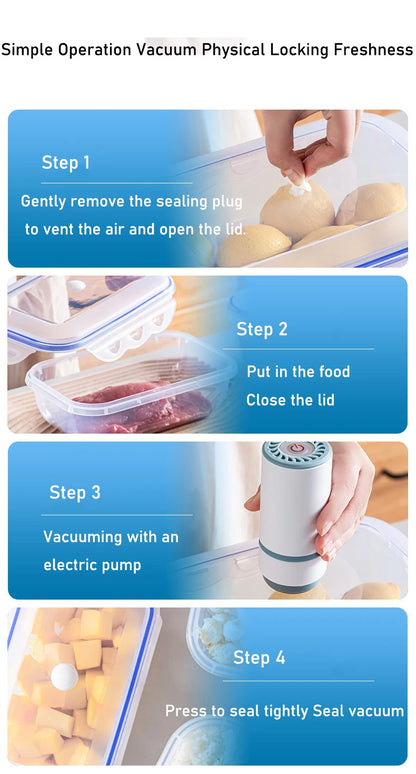 Eco-Friendly Vacuum Food Storage Box – Keep Your Food Fresh & Organized