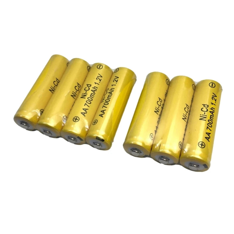 10Pcs 1.2V AA Rechargeable NiCd Batteries – 700mAh