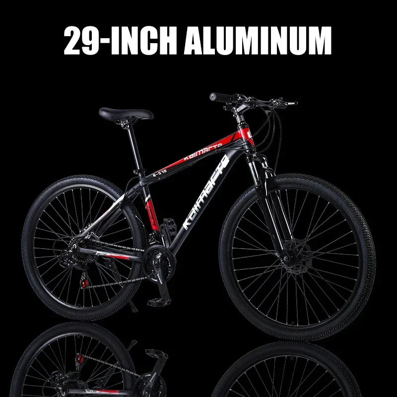 Shock-Absorbing Double Disc Brake MTB - 29-Inch Mountain Bike, Gravel Bike, Radial Wheel, Outdoor Bicycle for Adults