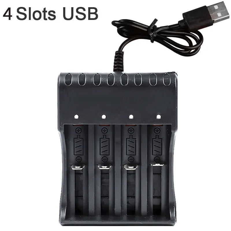 18650 Battery Charger 1-2-4 Slots AC 110V 220V Dual for 18650 Charging 3.7V Rechargeable Lithium Battery Charger