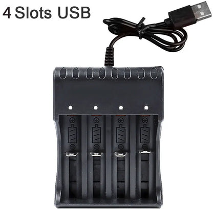 18650 Battery Charger 1-2-4 Slots AC 110V 220V Dual for 18650 Charging 3.7V Rechargeable Lithium Battery Charger