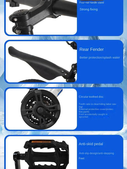 Mountain Bike with Dual Disc Brakes, High Carbon Steel Frame for Enhanced Load-Bearing Capacity, Provides Protection for Cycling