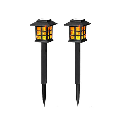 2/4 pcs 10 LEDs Solar Flame Torch Light, Flickering Light Waterproof Garden Decoration for Outdoor Lawn, Path, Yard, Patio Floor Lamp