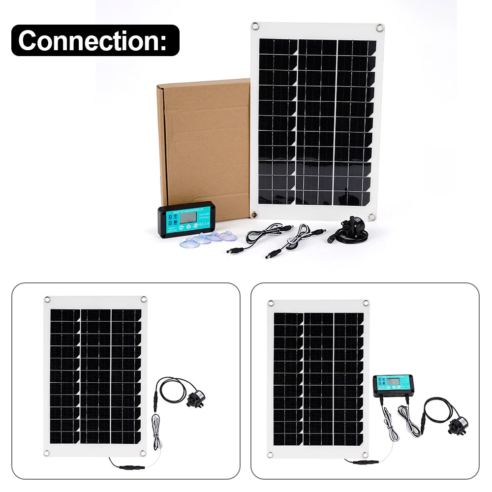 12V Brushless Solar Water Pump Kit – Ultra-Quiet Submersible Motor for Pools, Ponds, and Gardens