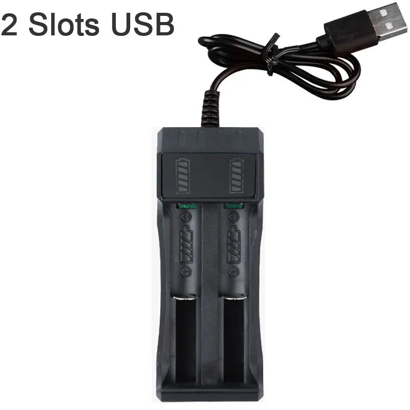 18650 Battery Charger 1-2-4 Slots AC 110V 220V Dual for 18650 Charging 3.7V Rechargeable Lithium Battery Charger