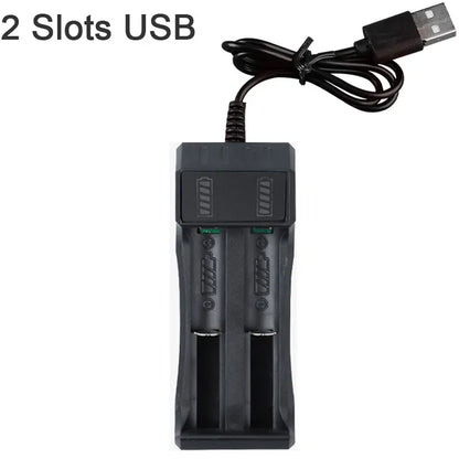 18650 Battery Charger 1-2-4 Slots AC 110V 220V Dual for 18650 Charging 3.7V Rechargeable Lithium Battery Charger