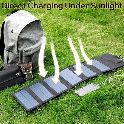 6-Fold 800W Foldable Solar Panel 20W/h Portable USB Solar Charger for Mobile Power Supply