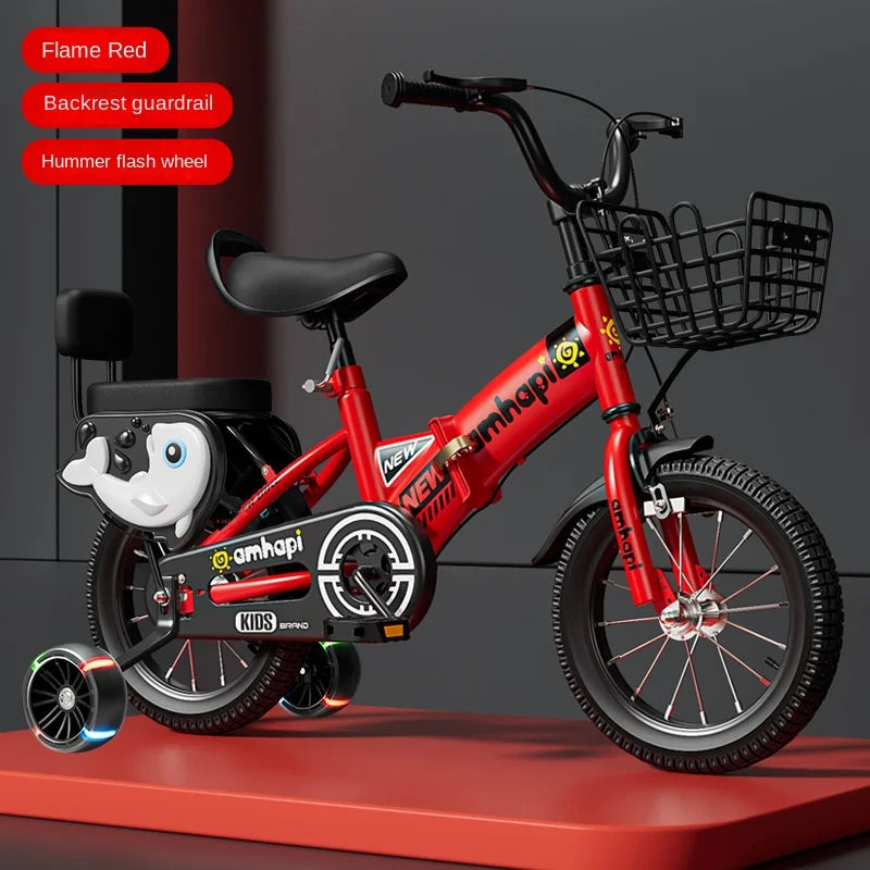 Children's Folding Bicycle Baby Stroller 12-20 Inch for Boys and Girls (Ages 2-10) - New Model 2024