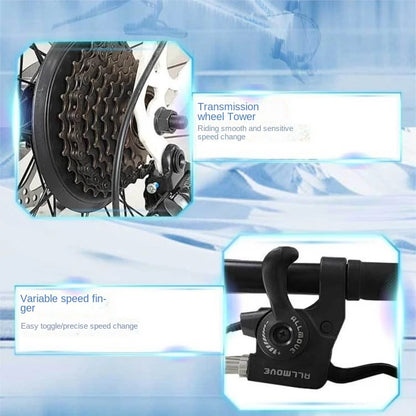 Mountain Bike with Dual Disc Brakes, High Carbon Steel Frame for Enhanced Load-Bearing Capacity, Provides Protection for Cycling
