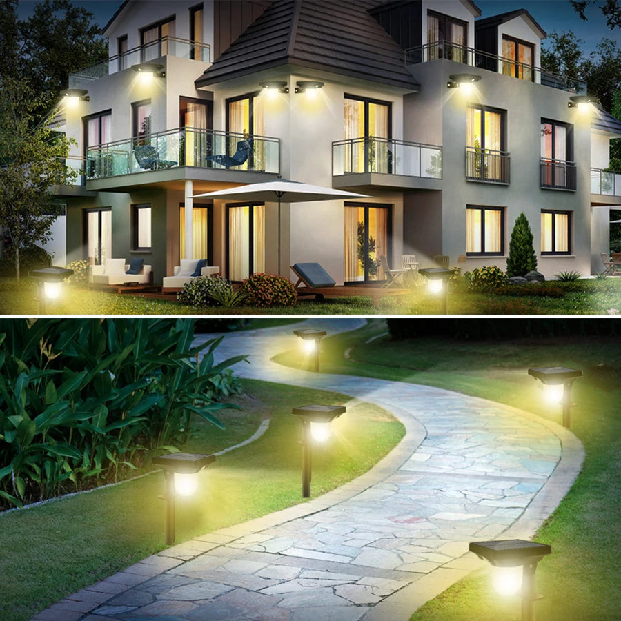 2/4 PCS Solar Motion Sensor Pathway Lights – Bright & Waterproof Outdoor Spotlights