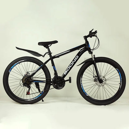 Mountain Bike with Dual Disc Brakes, High Carbon Steel Frame for Enhanced Load-Bearing Capacity, Provides Protection for Cycling