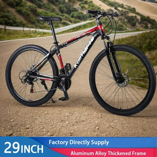 Shock-Absorbing Double Disc Brake MTB - 29-Inch Mountain Bike, Gravel Bike, Radial Wheel, Outdoor Bicycle for Adults